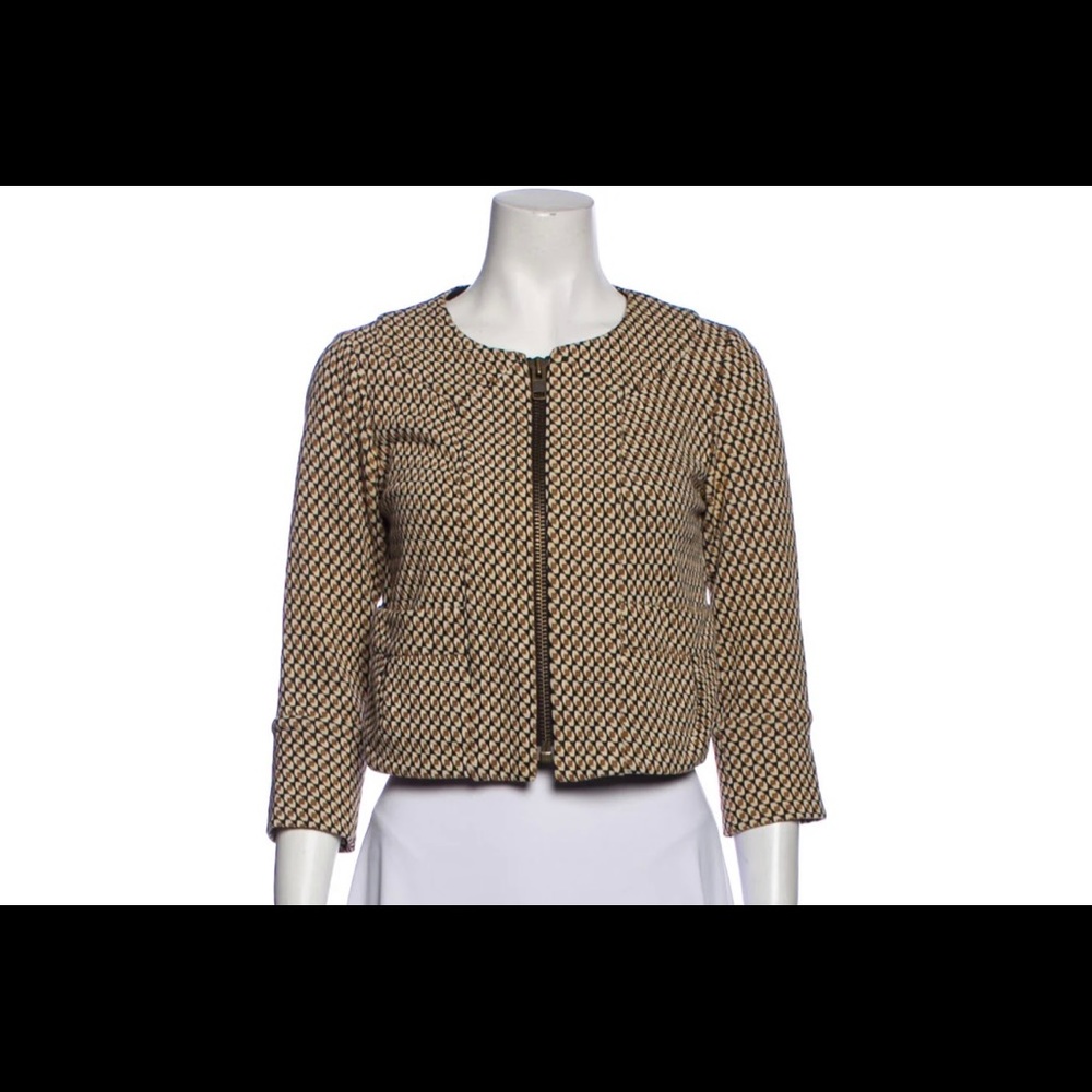 Diane Von Furstenberg Zip Blazer Jacket size 10
